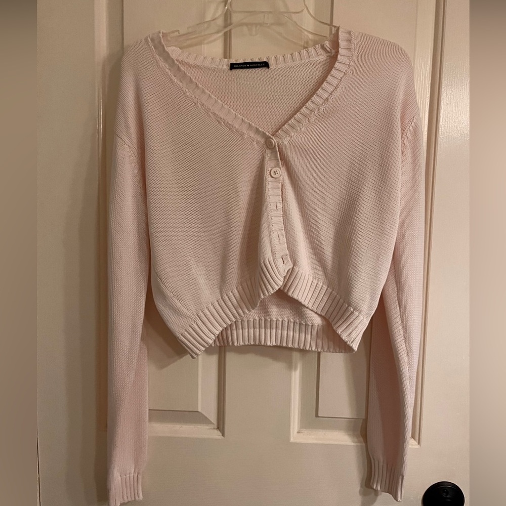 Brandy melville billie cotton sweater pink